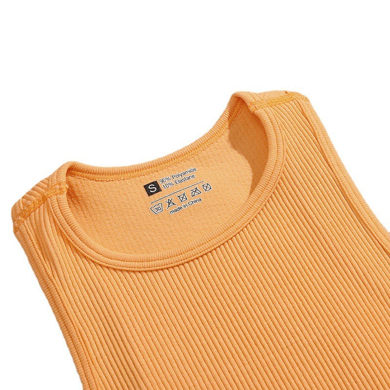 Popular Yoga Threaded Vest Nylon Fast Dry Running Bra Skin touching Naked Sports Bra