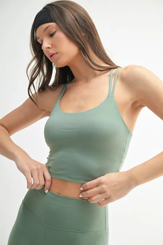 MONO B Venice Cloud Light Crisscross Sports Bra