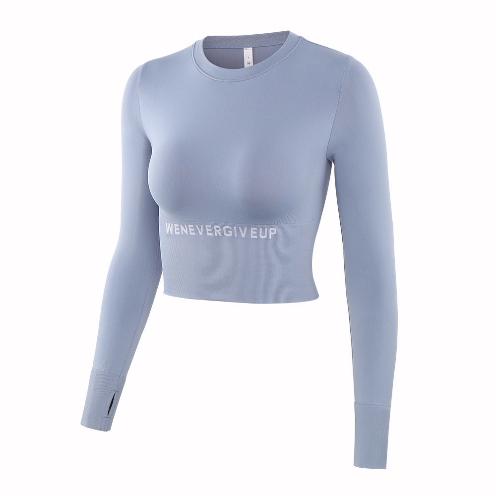Net Red New Yoga Clothes Women's Long Sleeve Seamless Sportswear Slim Running Fitness Top