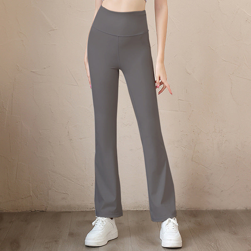 High Waist Slim Flare Pants For Women's Summer Fitness Yoga Exercise Dance Wide Leg Pants