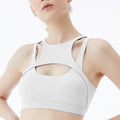 New Nude Sports Bra Women's Shockproof Yoga Vest Fitness Sling Gathered Back Underwear