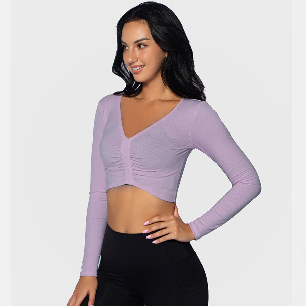 Sports Top Long Sleeve Sports Top Short Fashion Top Women's Wear