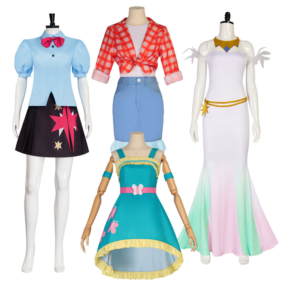 My Little Pony Cosplay Dress - Twilight Sparkle, Applejack, Fluttershy, Princess Celestia Costume for Women
