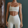 Nude Yoga Bra Women's Sports Underwear Shockproof Gathering Beauty Back Fitness Bra Top