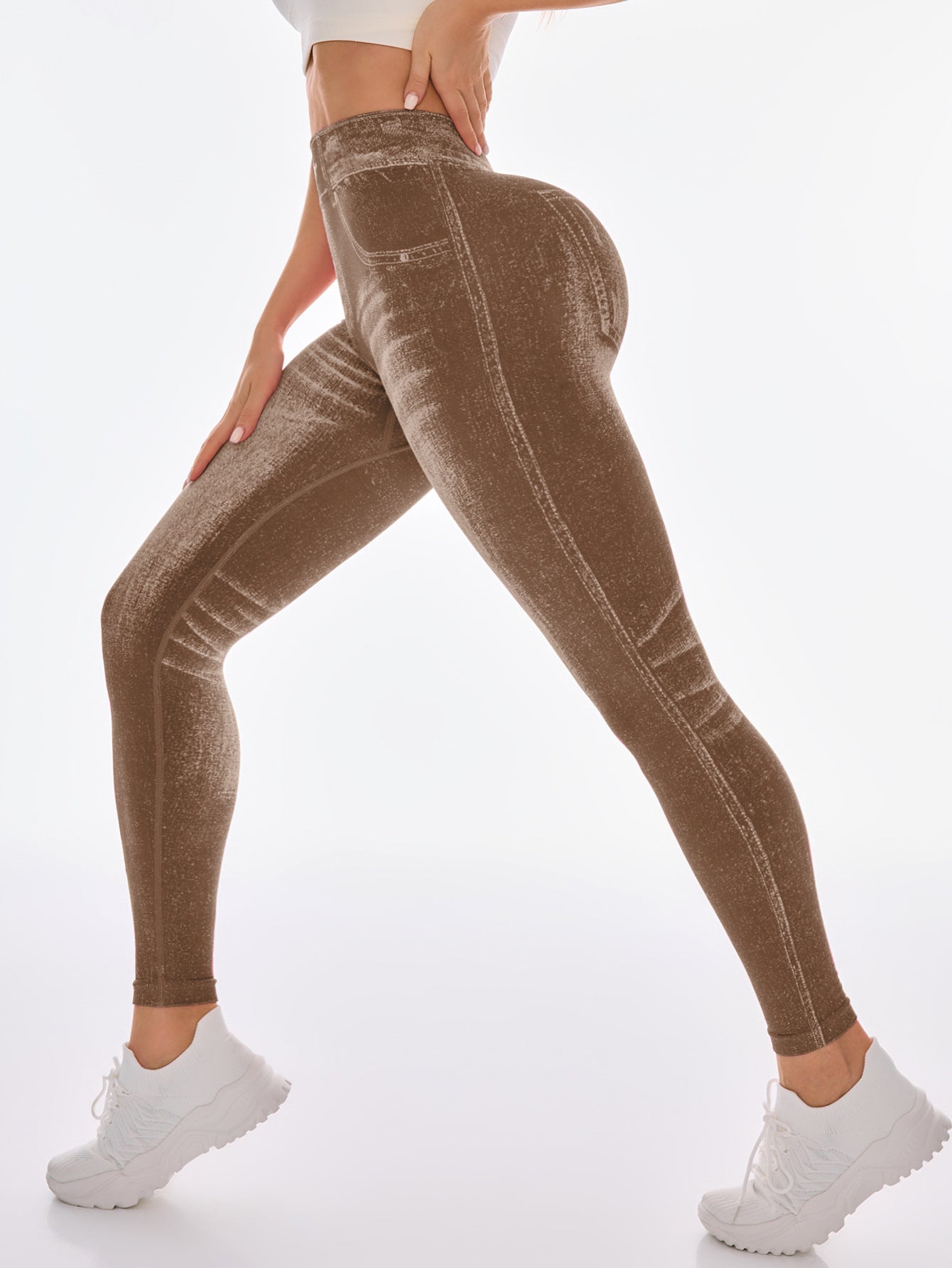 New Fashion Seamless Yoga Pants for Women, High Elasticity, Slimming, High-Waisted with Back V-Shape, Butt-Lifting, Running, Workout, Stylish Leggings