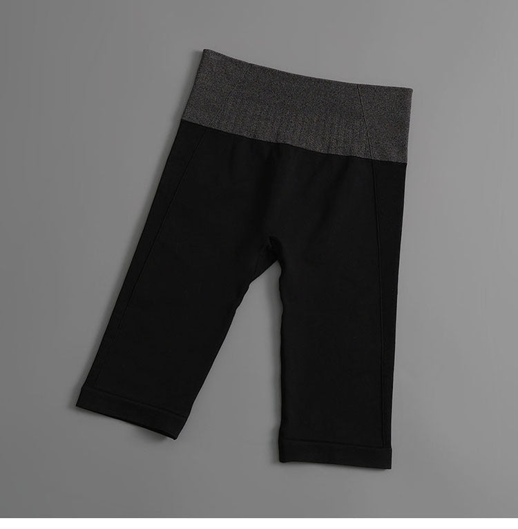 Seamless  Shorts for Women High-Waisted Butt-Lifting Workout Shorts Breathable 5/6 Length Running Training Fitness Pants
