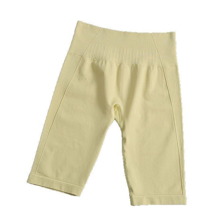Seamless  Shorts for Women High-Waisted Butt-Lifting Workout Shorts Breathable 5/6 Length Running Training Fitness Pants