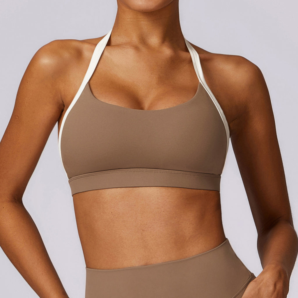Hanging neck yoga quick drying sports bra running and fitness vest