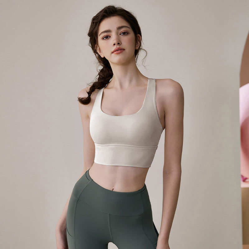 Sports Bra Shockproof High-Intensity Running Bra Fitness Top Vest Style Yoga Suit For Women